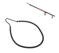 Vomeko Élingue de pêche portative en Caoutchouc - Élingue en Caoutchouc Robuste pour lances, frondes hawaïennes et lances de Fusil de Chasse, diamètre 5x10 mm(Noir)