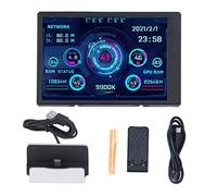 Vomeko Ensemble de Moniteur d'écran d'affichage 3,5 Pouces, Ensemble de Moniteur USB, Moniteur Rotatif à 360 degrés à Angle de Vision Complet IPS, pour châssis ITX (avec Socle spécial)