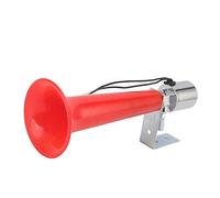 Vomeko Klaxon de sifflet turc 12 V/24 V - Klaxon de sifflet à pression d'air, klaxon d'air universel super fort 180 dB à trompette unique (nécessite une connexion à l'alimentation (Red)