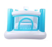 Vomeko Maison de Rebond Gonflable en PVC épaissi avec Tapis Amovible, Château Gonflable de fête pour Enfants intérieur et extérieur 66,9 x 66,9 x 55,1 Pouces, Murs en M aille pour