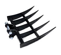 Vomeko Râteau d'excavatrice pour Mini-Pelle, Trou de 25 mm, portée de 90 mm, Fixation de râteau de Pelle rétro en Acier allié pour l'élimination des débris, Le défrichement et Le