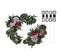 Vomeko Set 2 Set Artificial Dusty Rose Flowers Swag Swag, Rose Shape Life Live Livid Couleur sans Odor décorations de Fleurs de Bienvenue, pour la cérémonie de Mariage (18046-SZ)