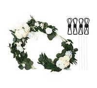 Vomeko Set 2 Set Artificial Dusty Rose Flowers Swag Swag, Rose Shape Life Live Livid Couleur sans Odor décorations de Fleurs de Bienvenue, pour la cérémonie de Mariage (18063-XBS)