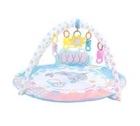 VomekoBaby Tapis de gymnastique, tapis de temps sur le ventre, tapis de jeu pour l'éducation précoce, tapis de jeu multifonctionnel pour piano musical rond léger pour l'éducation