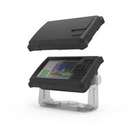 VOMENC Coque de protection en silicone pour détecteur de poissons compatible avec Garmin Striker Vivid 5cv Fishfinder et transducteur sonar, coque en silicone noire avec étui d'installation