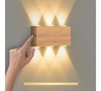 VOMI Lampe Murale Sans Fil Rechargeable, Applique Murale Intérieure LED Magnétique Toucher Dimmable avec Batterie 4000mAh Lampe de Chevet Luminosité Réglable pour Chambre à Coucher