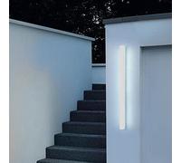 VOMI Longue Blanche Applique Murale Extérieur LED Métal Barre Luminaire Aplique Lumiere Froide 6000K IP65 Lampe Mural Eclairage Mur Interieur Industrielle Cour Entrée Balcon Patio Chemin Porche,80cm