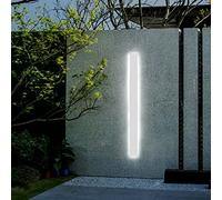VOMI Longue Blanche Applique Murale Extérieur LED Métal Barre Luminaire Aplique Lumiere Froide 6000K IP65 Lampe Mural Eclairage Mur Interieur Industrielle Cour Entrée Balcon Patio Chemin Porche,120cm