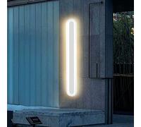 VOMI Luminaire Applique Murale/Mur Eclairage Extérieure Intérieur IP65 Blanche Lumiere Chaude 3000K LED Lampe Murale Longue Chambre Minimaliste Salon Lèche-Murs Métal Moderne Décoration Escalier,120cm