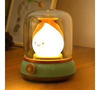 VoMii Lampe de Chevet, Veilleuse Enfant Pour Chambre Salon, LED Lampe de Chevet Dimmable avec Mode Chaud et Mode Bougie (scintillement), USB Rechargeable Lampes Veilleuse Adulte avec Minuteur