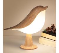 VoMii Petite lampe de chevet, lampe de bureau, veilleuse, lampe de table, commande tactile, sans fil, 3 couleurs, luminosité réglable, lampe de nuit portable pour enfants et adultes, joli cadeau