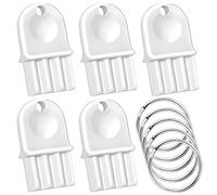 Vomika Lot de 5 clés de distributeur de papier essuie-tout, clés universelles en plastique dur pour distributeur de papier toilette style gaufré avec 5 anneaux porte-clés