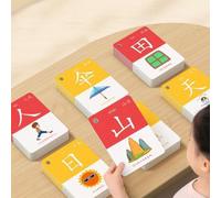 Vomlraer Cartes Mémoire Chinoises pour Débutants, Flashcards pour Apprendre Le Mandarin avec Caractères Chinois, Pinyin, Images Et Vocabulaire Courant, Support pour La Lecture Et L'écriture 400 Words