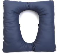 Vomlraer Coussin Chaise Percée Anti-Escarres, Coussin De Siège WC en PU Imperméable avec Rembourrage Épais, Assise Confort pour Chaise De Douche, Fauteuil Roulant Et Personnes Âgées Blue