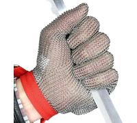 Vomlraer Stainless Steel Chainmail Work Glove, Protective Cut Resistant Glove for Butchers and Chefs, Metal Mesh Safety Glove for Meat Processing, Mandoline Slicing, Seafood Preparation 2 pcs,M