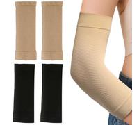 VOMZIKL Manchon Bras en Microfibre, 2 Paires Le Tatouage D'avant-bras de Peau Couvrent le Soutien de Bande de Douilles de Compression, Coudière de Sport Respirante