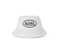 Von Dutch Bob Homme & Femme, Chapeau 100% Coton, Blanc, Noir, Taille 56