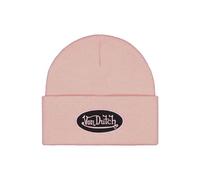 Bonnet Jersey avec badge feutrine - VON DUTCH - High - Rose/Noir - Acrylique - Hiver