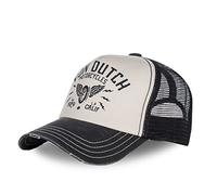 Von Dutch Casquette Beige et Noire Crew Motorcycles Calif - Mixte,Taille unique,Beige-Beige