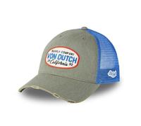 Von Dutch - Casquette bleue unie avec une partie de la couronne en filet