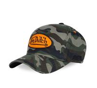 Von Dutch Casquette homme & femme 100% coton, casquette baseball CAMO, ajustable - vert kaki (tour de tête 55, 5 à 60 cm)