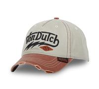 Von Dutch Casquette Homme & Femme 100% Coton, Casquette Baseball Thunder, Ajustable, Rouge/Vert crème TU