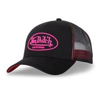 Vondutch Casquette Trucker DOM Homme - Trucker - Filet Rigide - Noir | Rose - Visière Arrondie Taille unique
