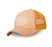 Von Dutch Casquette Homme & Femme Ajustable, Casquette Trucker Originale et Confortable, Orange, Blanc, Taille TU