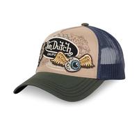 Von Dutch Casquette Homme & Femme Ajustable, Casquette Trucker Patches, Beige Taille TU