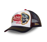 Von Dutch Casquette Homme & Femme Badge, Casquette Trucker Ajustable avec Snapback, Blanc Taille TU