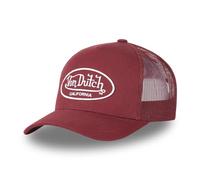 Casquette Trucker California Classique Unie - VON DUTCH - LOF - Blanc/Bordeaux - Coton/Polyester