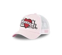 Von Dutch Casquette Homme & Femme, Casquette Trucker Ajustable, Rose, Rouge, Blanc, Taille TU