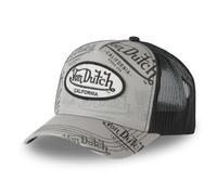 Von Dutch Casquette Homme & Femme, Casquette Trucker CAFE, Ajustable, Gris, Noir, Taille TU