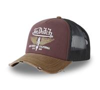 Von Dutch Casquette Homme & Femme, Casquette Trucker Crew, Ajustable, Marron Taille TU