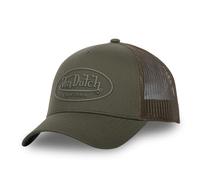 Vondutch Casquette Trucker Log Homme - Trucker - Filet Rigide - Vert - Visière Arrondie