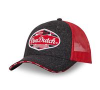 Von Dutch Casquette Homme & Femme, Casquette Trucker Mixed, Ajustable, Gris foncé/Rouge TU