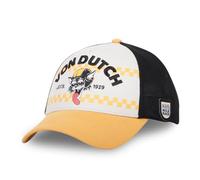 Von Dutch Casquette Homme & Femme, Casquette Trucker Wild GATO, Ajustable, Blanc/Jaune/Noir TU
