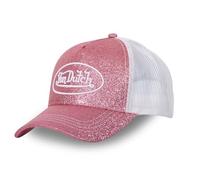 Von Dutch Casquette Homme & Femme GLITTER, Casquette Trucker, Ajustable et Authentique, Rose, Blanc, Taille TU