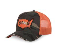 Von Dutch Casquette Homme & Femme x Schott, Casquette Trucker Ajustable avec Snapback TU