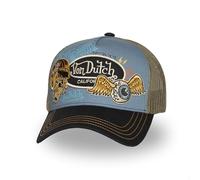 Von Dutch Casquette Trucker – Filet rigide, Patches, Print devant – Adulte TU Bleu