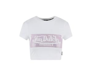 Von Dutch Originals T-shirt 'Anna' rose clair / blanc, Taille S