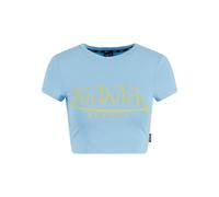 Von Dutch Originals T-shirt 'Arta' bleu clair / jaune citron, Taille L