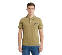 Von Dutch Polo Homme 100% Coton Los, Maches Courtes & Regular Fit, Jaune Taille L