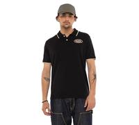Von Dutch Polo Homme 100% Coton Los, Maches Courtes & Regular Fit, Noir Taille XL