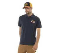 Von Dutch Polo Homme Manches Courtes piqué Logo Devant et Dos Diego, Bleu Taille XL