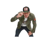 Von Dutch Surchemise homme coton, veste homme REBEL, mi-saison, cintrée - vert L