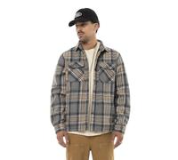 Von Dutch Surchemise Homme, Doublure Polaire, Veste Homme à carreaux Pepper, Beige Taille XL