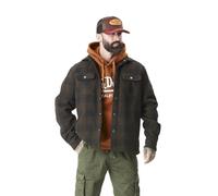 Von Dutch Surchemise Homme, Doublure Polaire, Veste Homme à carreaux Pepper, Marron XXL