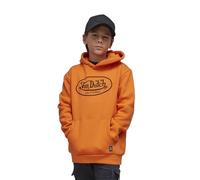 Von Dutch Sweat Enfant Coton, Sweat a Capuche Garçon Brand, Molletoné, Confortable et Chaud, Orange Taille 14 Ans