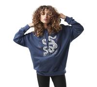 Von Dutch Sweat Femme Oversize, Sweat à Capuche Snake, Bleu Taille S